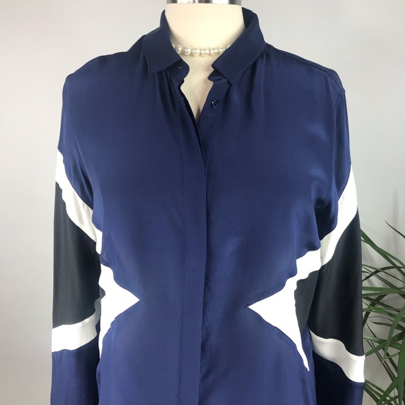 Neil Barrett blouse long sleeve 100% silk - Picture 5 of 8